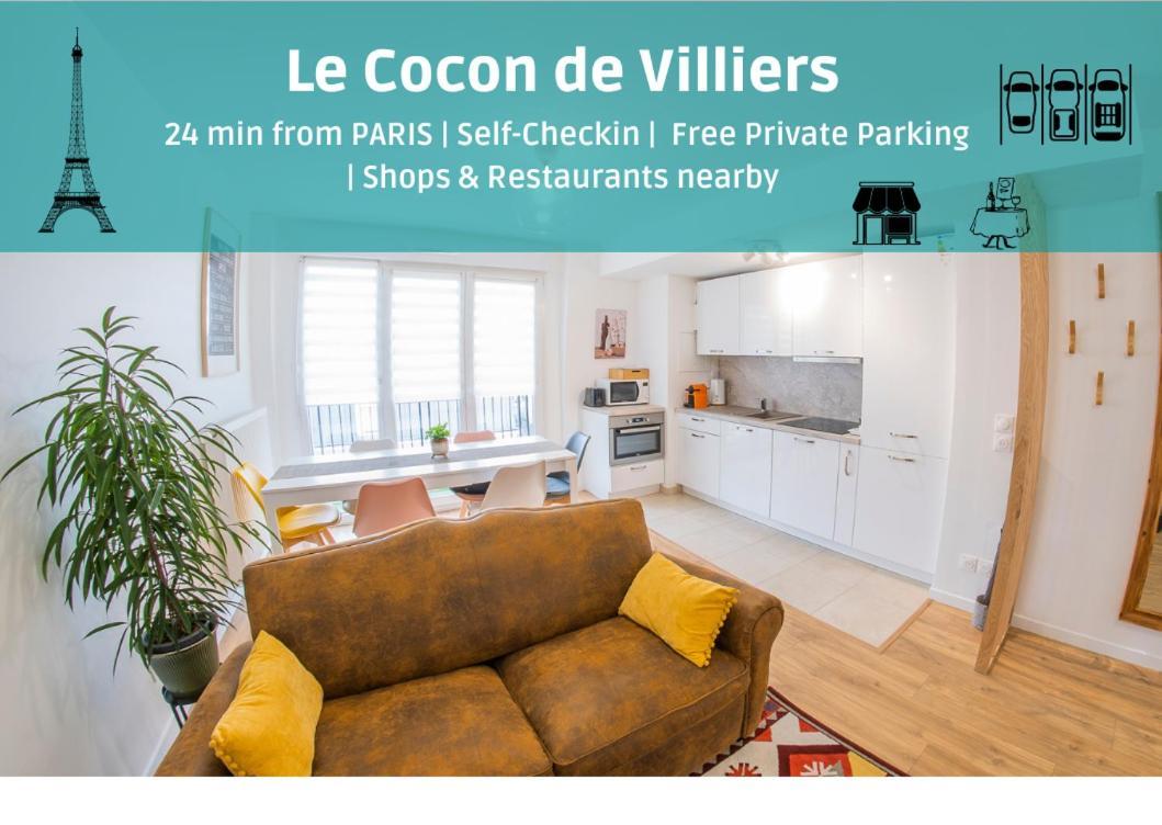 Paris & Disneyland - 2Min From Train Station - Free Private Parking Villiers-sur-Marne Luaran gambar